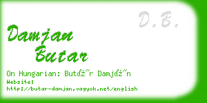 damjan butar business card